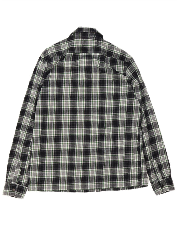 Cămașă de flanel pentru bărbați Ted Baker, mărimea 3, bumbac cu carouri verde mediu