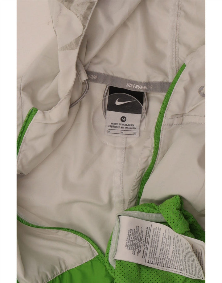 Jachetă de top pentru trening cu glugă Nike pentru femei UK 14 Medium White Colorblock