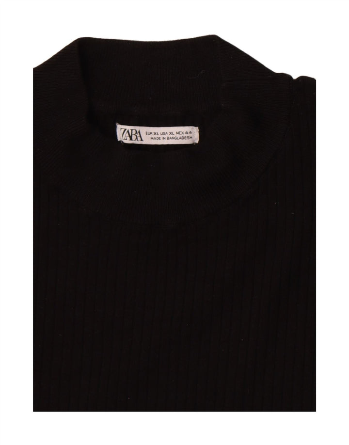 Top femeie Zara cu mânecă lungă UK 18 XL negru