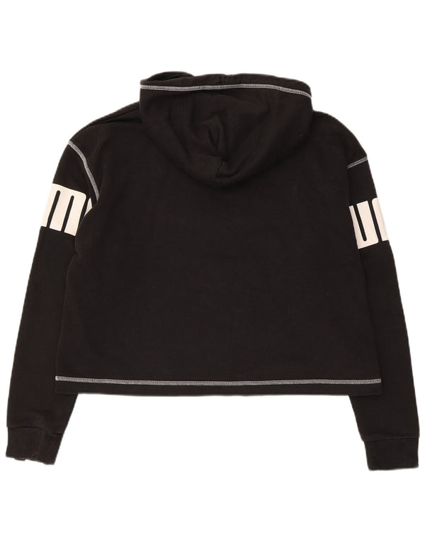 Pulover Puma Graphic Oversized Hoodie pentru femei UK 10 Small Black