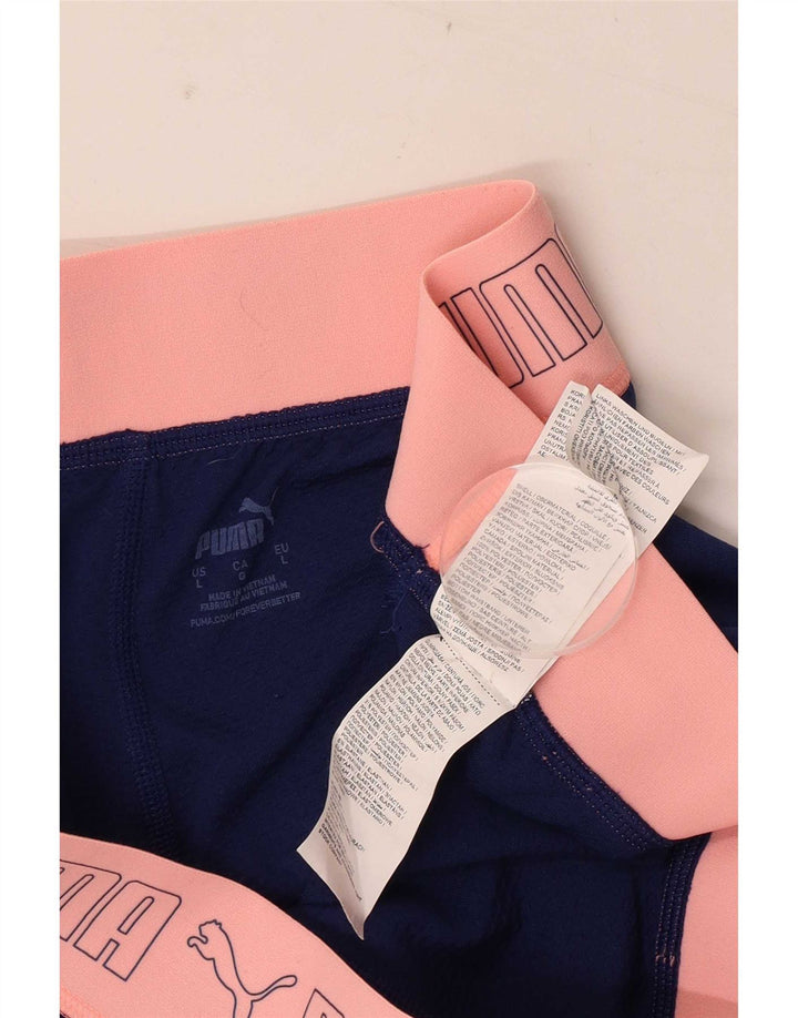 Pantaloni scurți sport grafic Puma pentru femei, mari, albastru, poliester color bloc