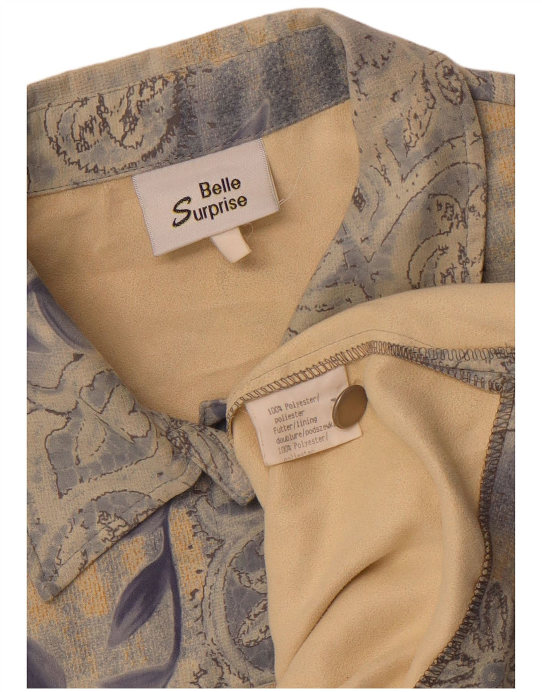 Gilet pentru femei Belle Surprise UK 14, mare, albastru, cu flori din poliester