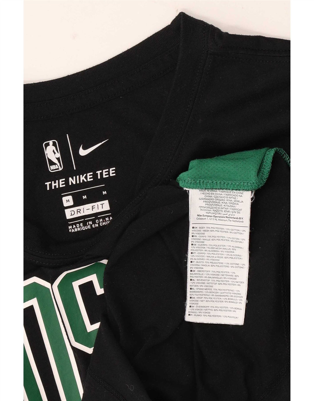 Tricou grafic Nike Boston Celtics pentru bărbați Top Mediu Poliester Negru