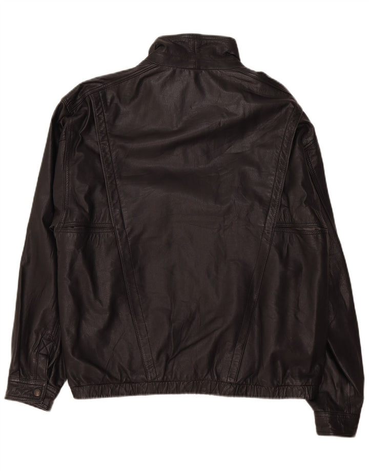 Jachetă de piele vintage pentru bărbați UK 38 Medium Black
