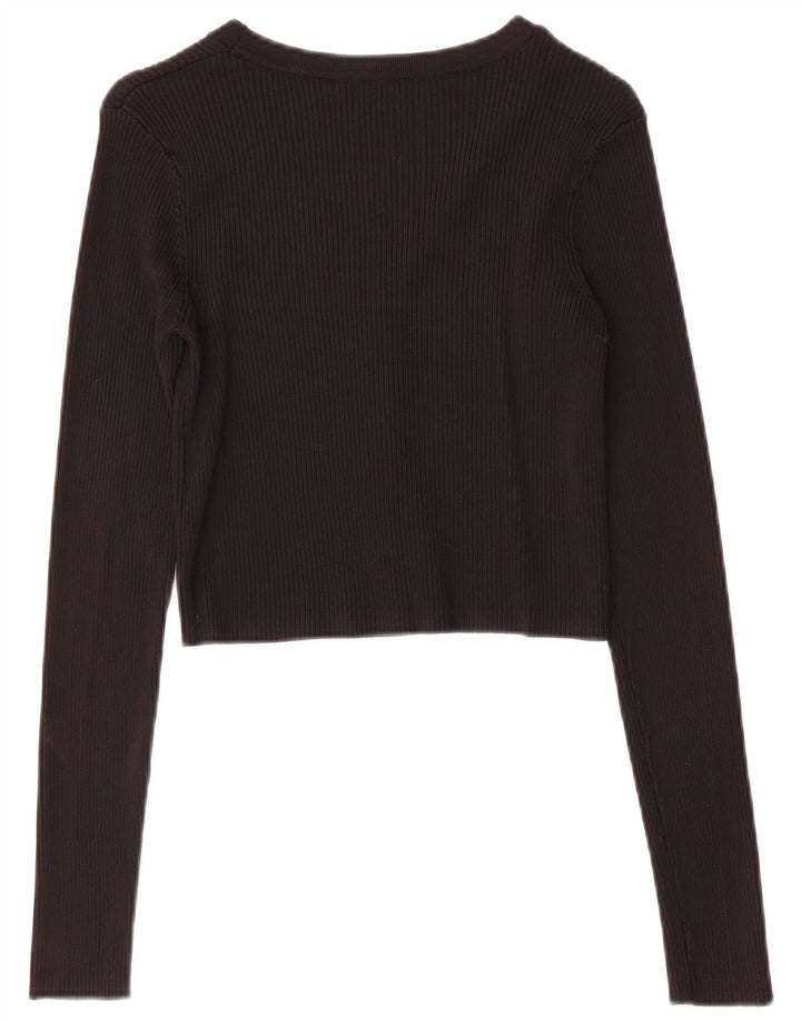 Top cardigan cu mânecă lungă pentru femei Zara UK 8 Poliamidă neagră mică