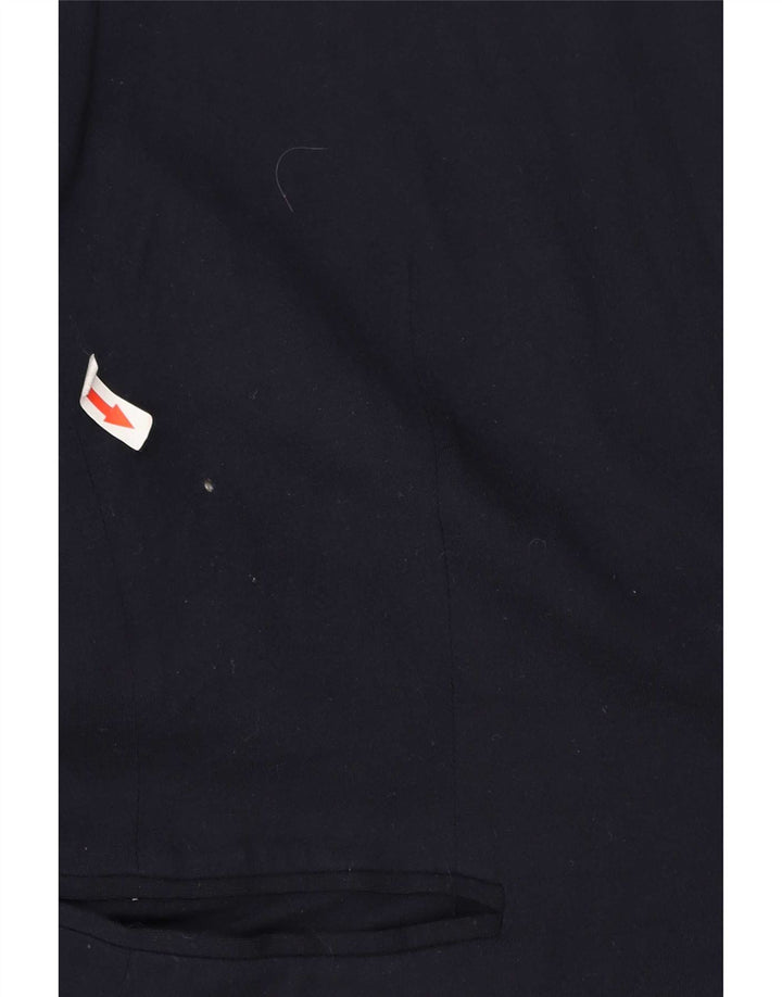 Jachetă Blazer pentru femei Zara cu 1 nasture UK 10 Acetat, albastru bleumarin mic