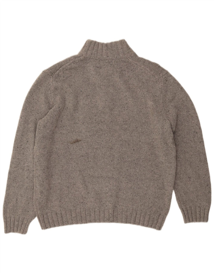 Pulover pentru bărbați NAUTICA, cu gât, cu nasturi, XL, gri acrilic pătat