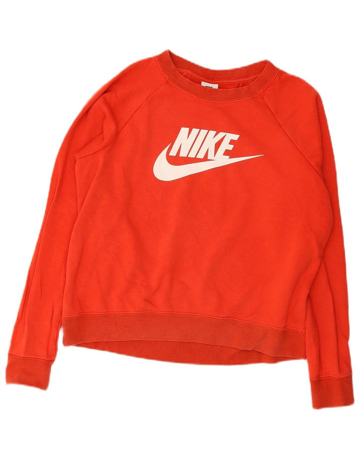 Pulover Nike pentru damă cu grafică, UK 14, bumbac roșu mediu