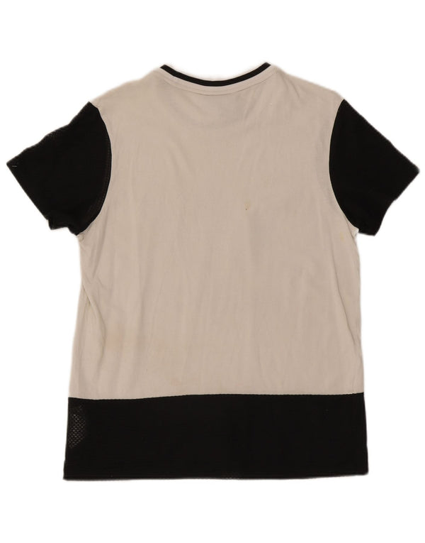 Tricou grafic Adidas pentru femei Top UK 8 Small White Colorblock Bumbac