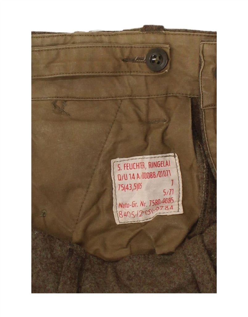 VINTAGE Mens Riding Cargo Capri Trousers W30 L17 Khaki Vintage Vintage and Second-Hand Vintage from Messina Hembry 