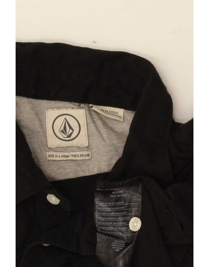 Tricou polo pentru bărbați Volcom XL, bumbac negru