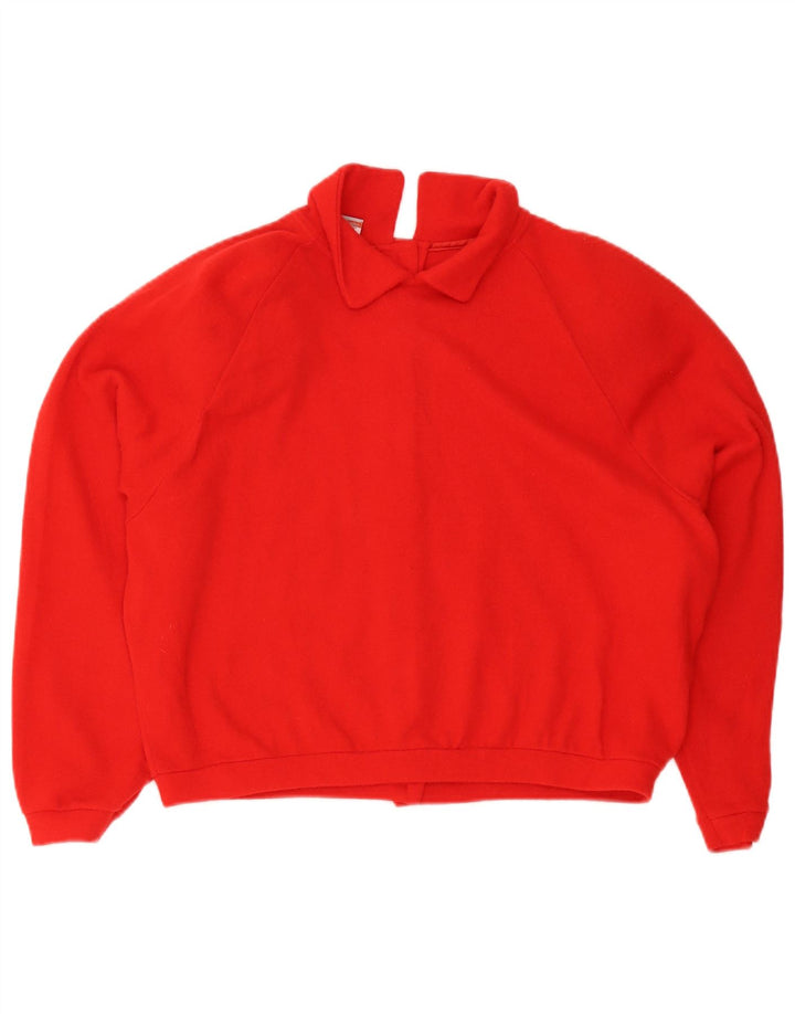 Pulover cu gât polo supradimensionat pentru femei Stefanel UK 14 Medium Red