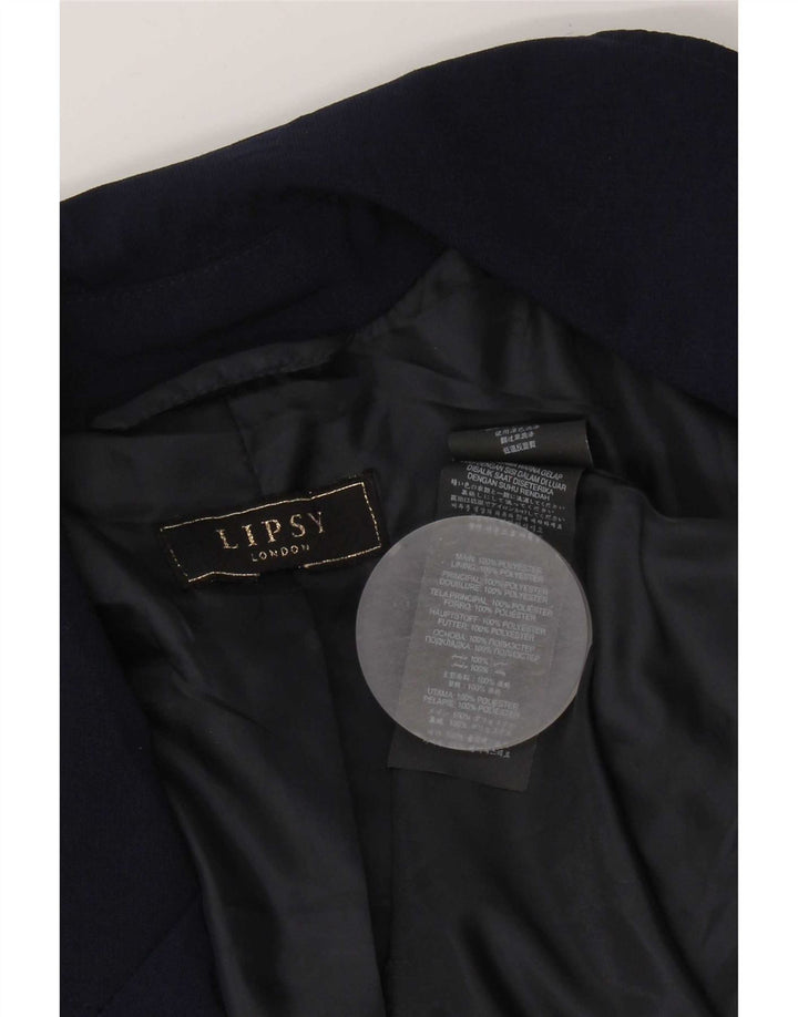 Jachetă blazer deschisă pentru femei Lipsy UK 10, poliester, albastru marin mic