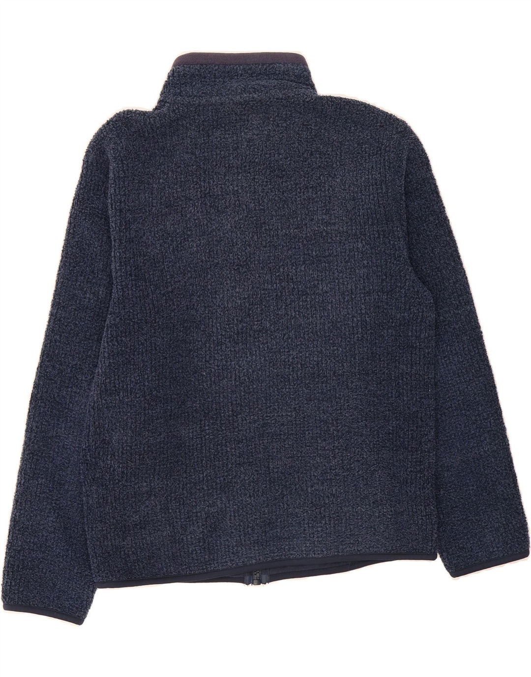 MARKS & SPENCER Mens Fleece Jacket UK 36 Small Navy Blue Polyester Vintage Marks & Spencer and Second-Hand Marks & Spencer from Messina Hembry 