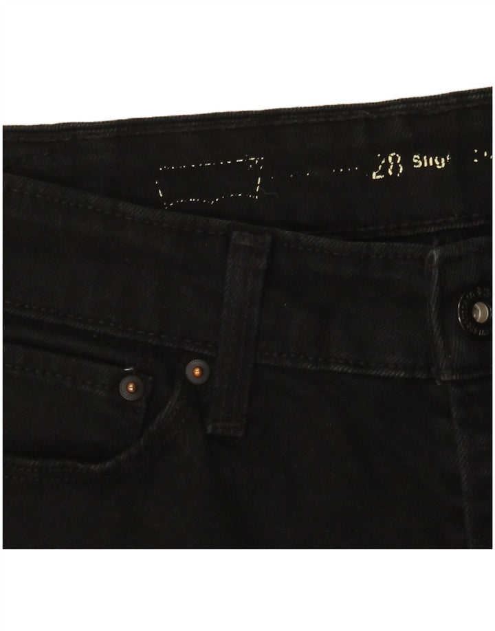 Blugi Levi's pentru femei, ușor curbate, subțiri W28 L28 negri