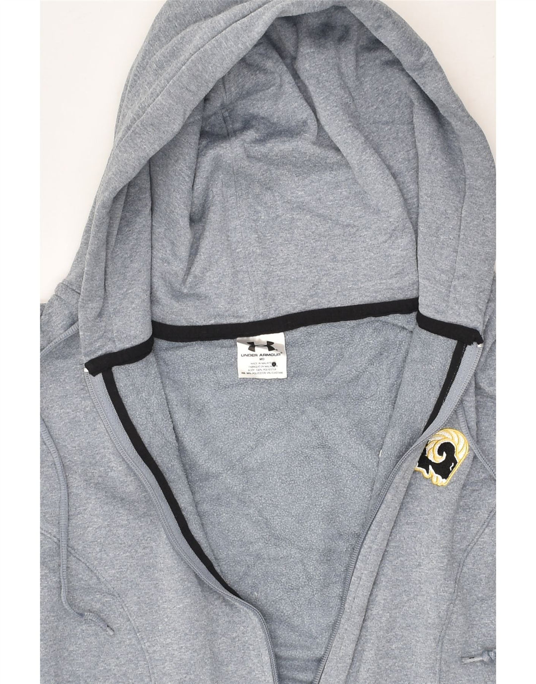 UNDER ARMOUR Womens Zip Hoodie Sweater UK 14 Medium Grey Polyester | Vintage Under Armour | Thrift | Second-Hand Under Armour | Used Clothing | Messina Hembry 