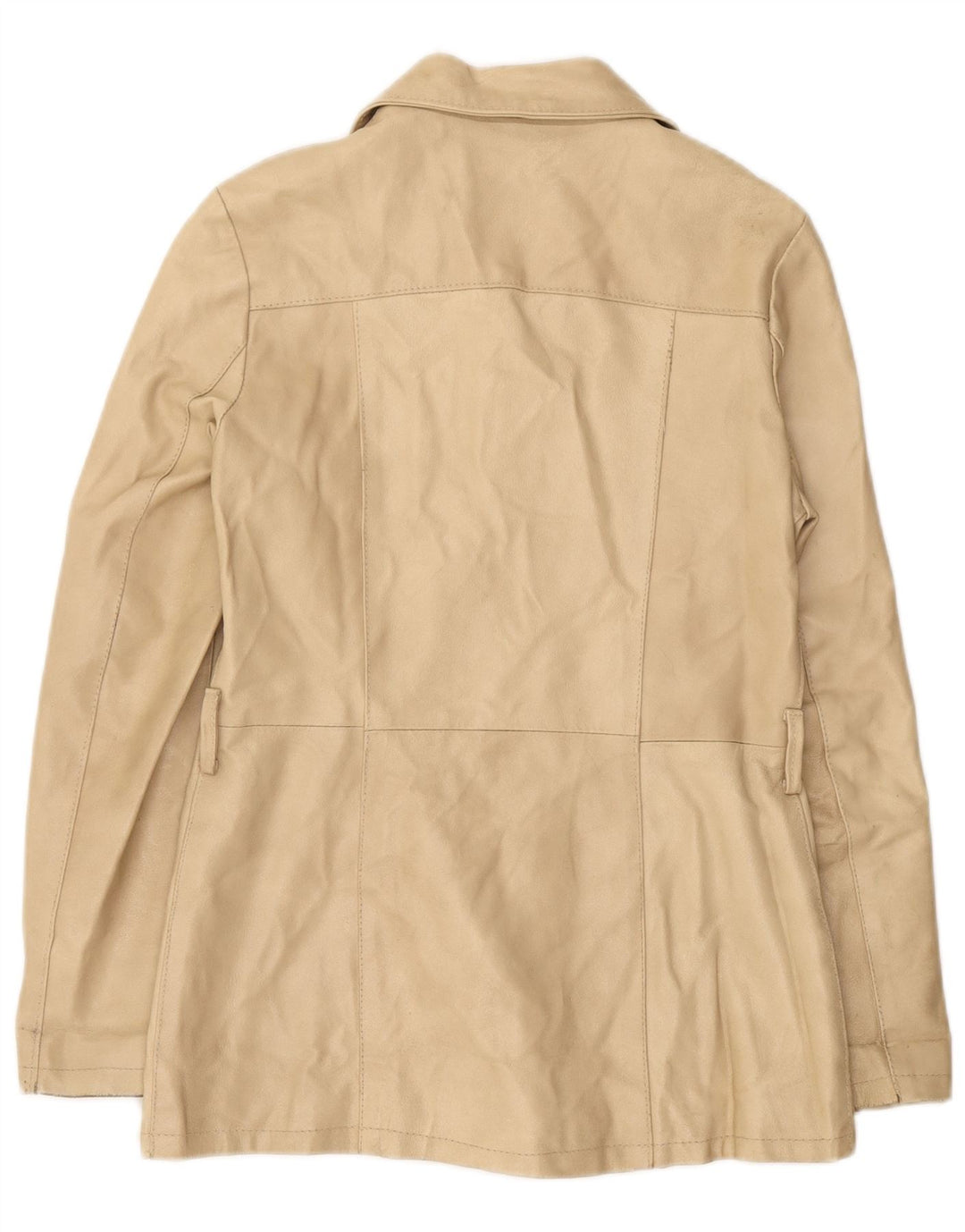 Jachetă de piele Viamaestra pentru femei UK 12 Medium Beige Piele