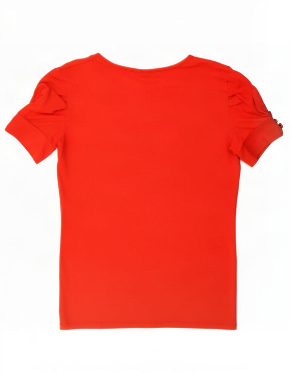Tricou grafic Guess cu mânecă scurtă pentru femei Top UK 12 Medium Red Logo