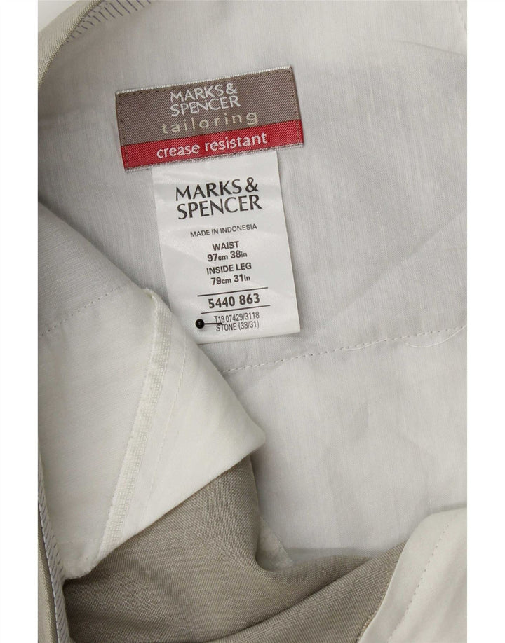 Pantaloni obișnuiți obișnuiți pentru bărbați Marks & Spencer W38 L31 poliester gri