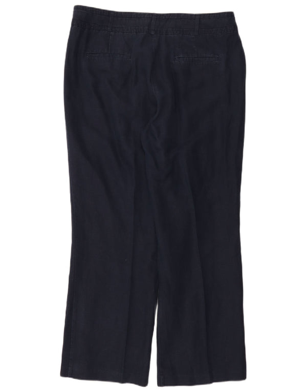 Pantaloni casual pentru femei Monsoon cu picioare largi UK 16 mare W36 L29 bleumarin in