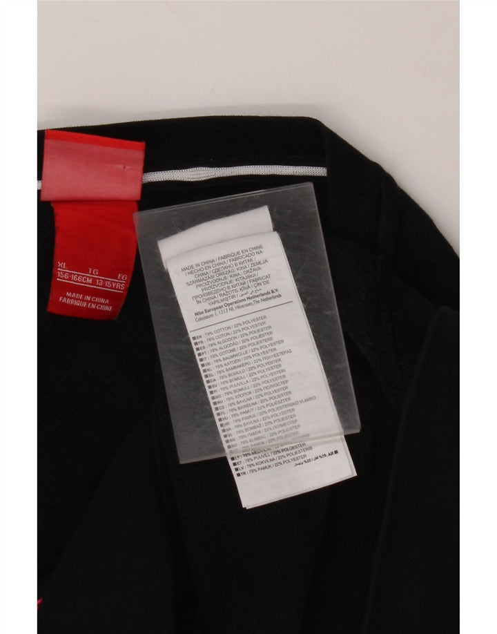 Pulover NIKE Fete Crop Graphic Pulover 13-14 Ani XL Bumbac Negru