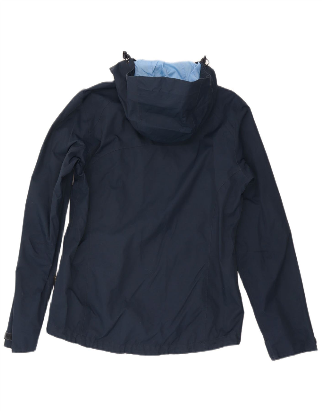 Jack Wolfskin Jachetă de ploaie cu glugă pentru femei Marea Britanie 12/14 Poliamidă medie bleumarin