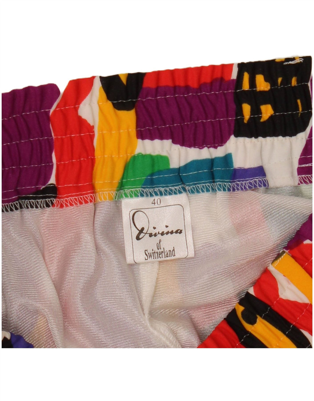 Fustă Plisată Femei Divina EU 40 Medium W34 Multicolor Geometric