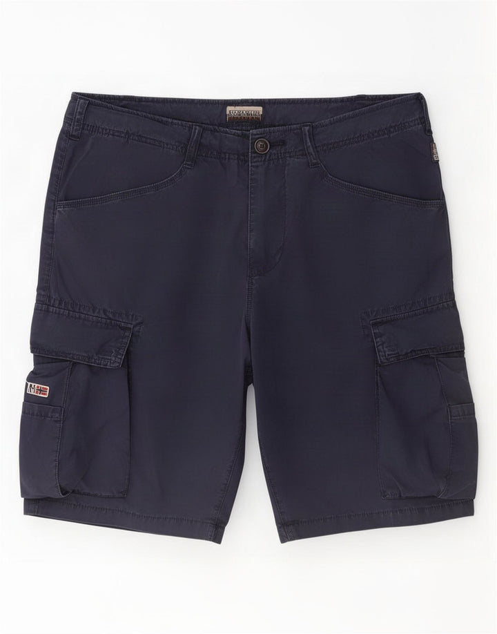 Pantaloni scurți cargo Napapijri pentru bărbați, mediu W32, bumbac bleumarin