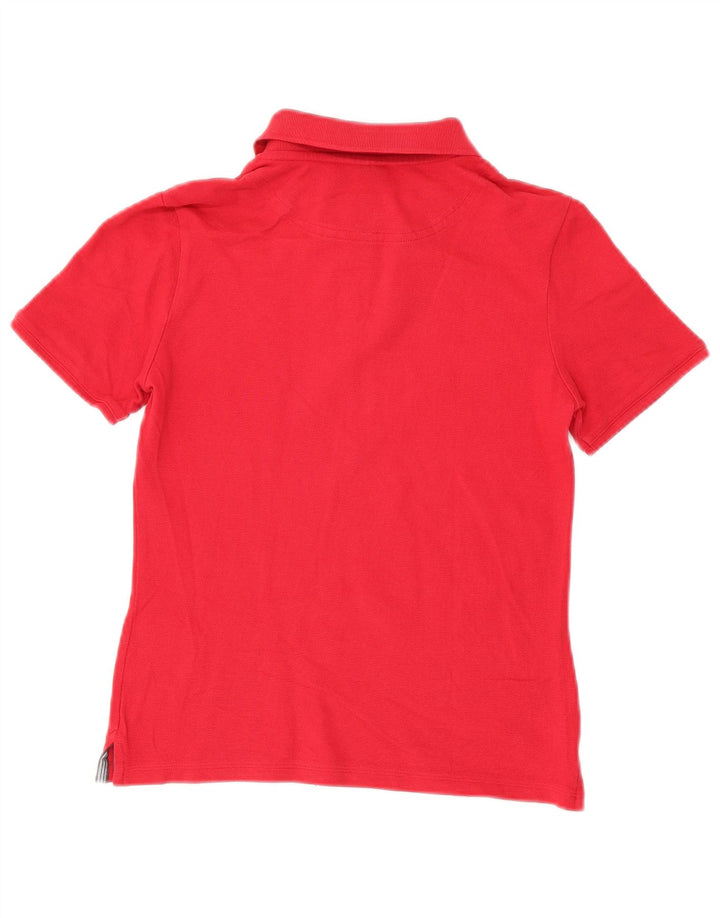 Tricou polo Adidas pentru femei UK 12, bumbac roșu mediu