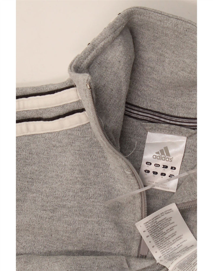 Jachetă de trening pentru femei Adidas UK 10, bumbac gri mic