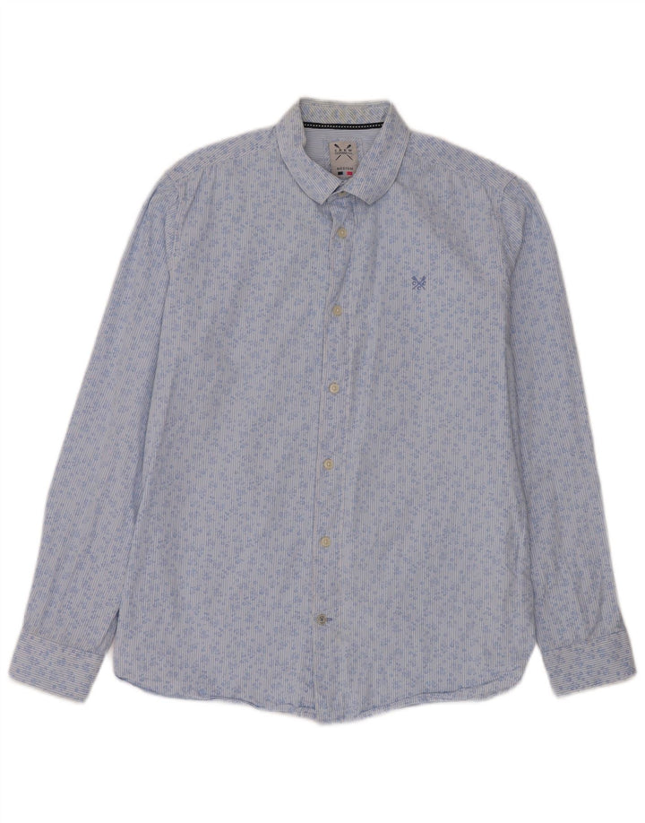 Crew Clothing Cămașă pentru bărbați Bumbac Floral Albastru Mediu
