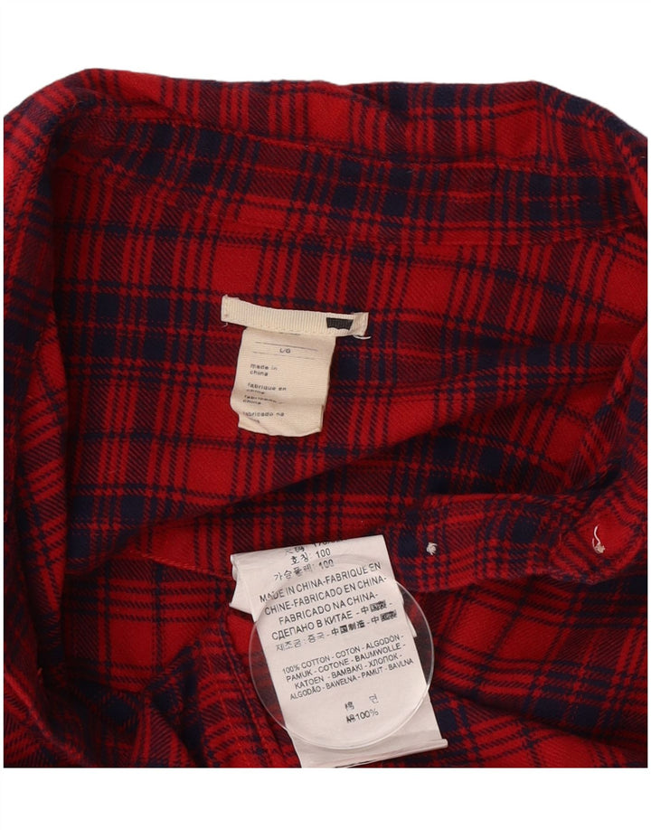 Cămașă de flanel pentru femei Levi's UK 14, mare, roșu, din bumbac
