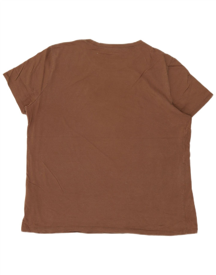 EDDIE BAUER Tricou Bărbați Top XL Maro Bumbac