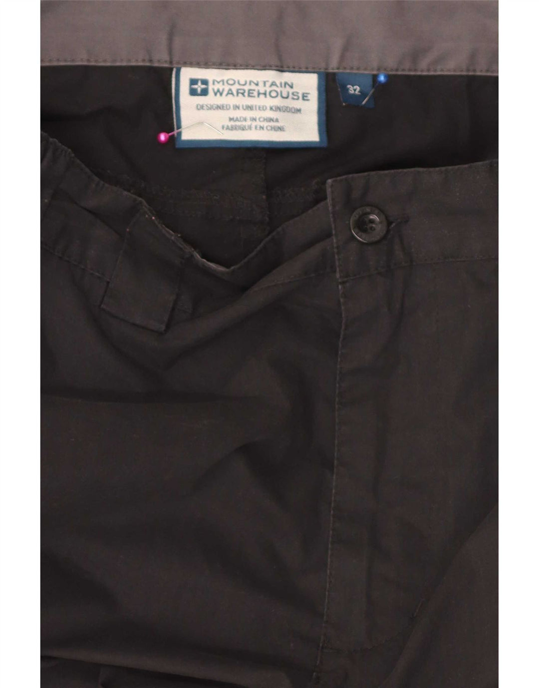 Pantaloni cargo drepti pentru bărbați Mountain Warehouse L32 L30 Poliester negru