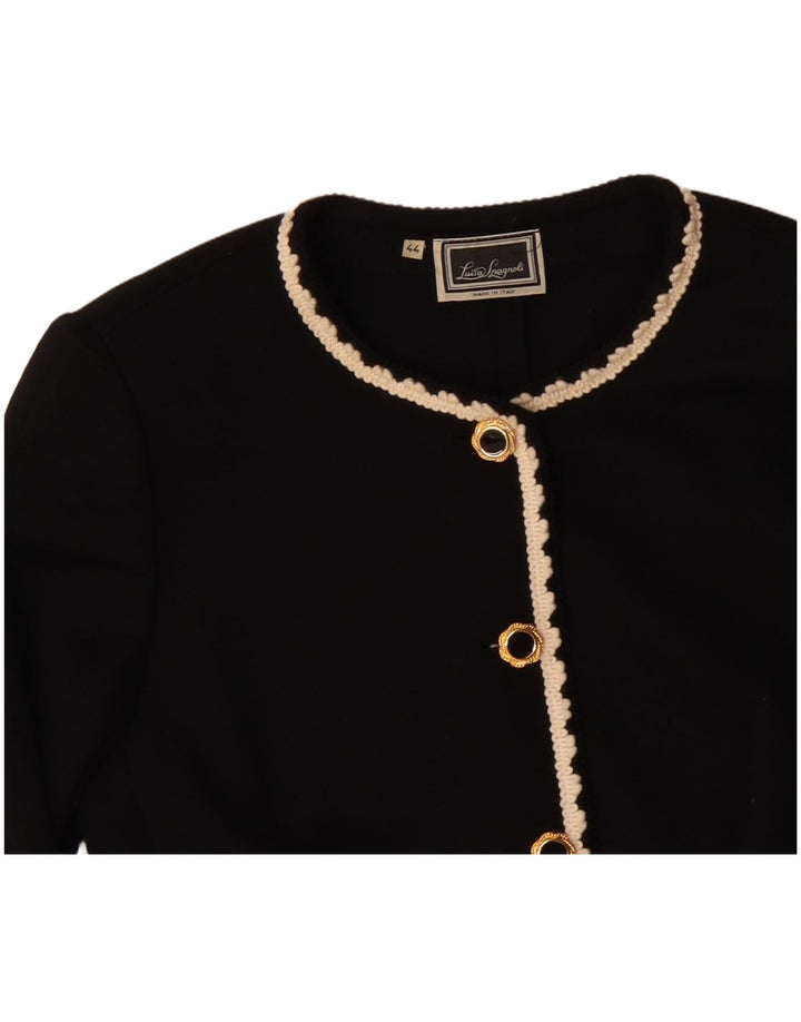 LUISA SPAGNOLI Jachetă pentru femei cu 5 nasturi IT 44 Medium Black Acetat