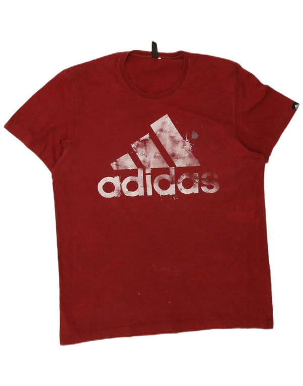 Tricou grafic Adidas pentru bărbați Top mare bumbac roșu