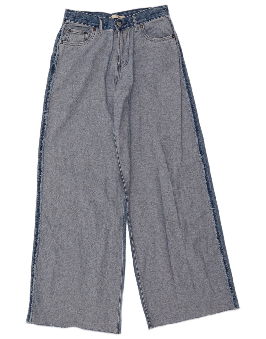 Blugi fete cu picioare largi LEVI'S 13-14 ani W26 L31 albastru bumbac color bloc