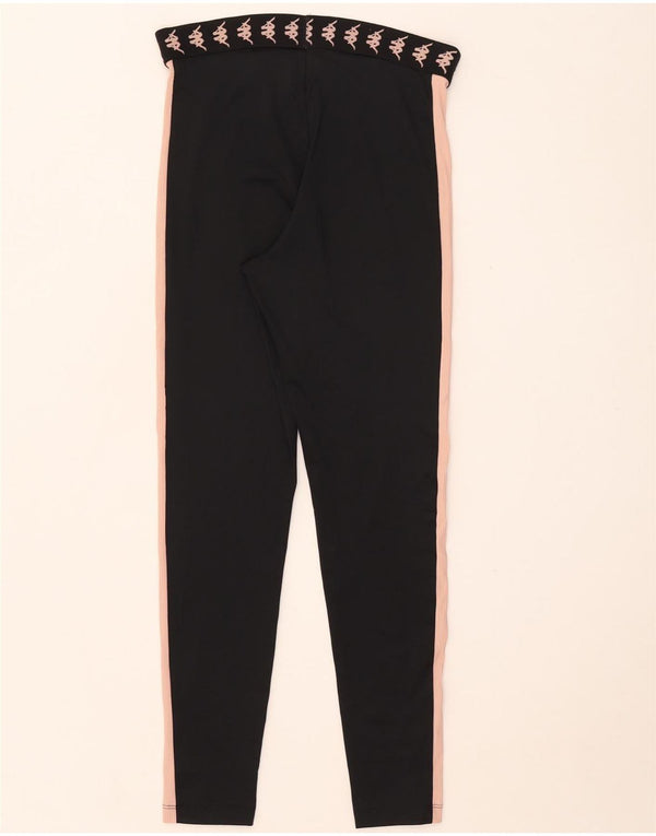 Leggings Kappa Tezenis Graphic pentru femei UK 12 Medium Black Colorblock