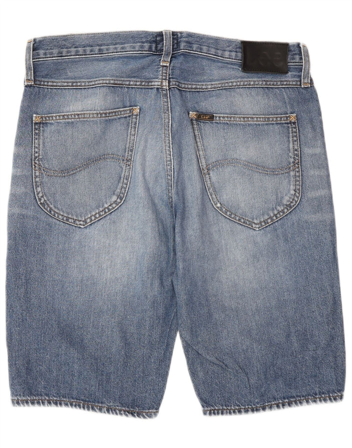 Pantaloni scurți de blugi pentru bărbați Lee, 5 buzunare, W31, bumbac albastru mediu