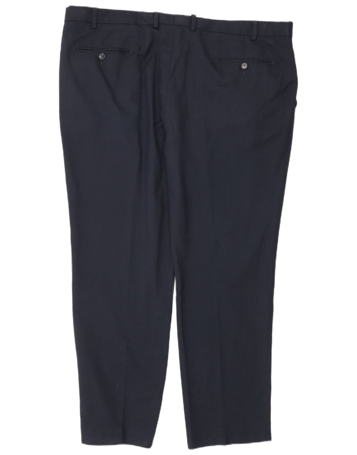 Marks & Spencer Pantaloni de costum croit pentru bărbați L44 L31 Lână bleumarin