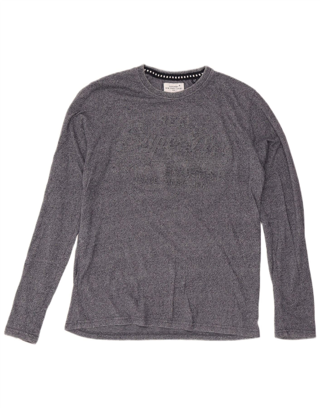 Top grafic pentru bărbați Superdry cu mânecă lungă, mare, pete gri