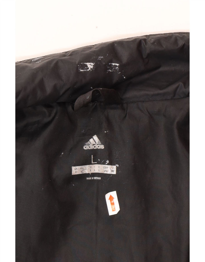 Jachetă căptușită pentru bărbați ADIDAS UK 40, mare, negru, poliester