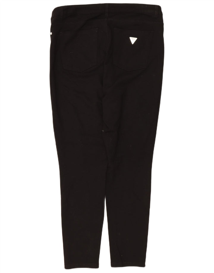 GUESS Pantaloni casual skinny cu talie înaltă pentru femei UK 12 Medium L34 L27 Negru