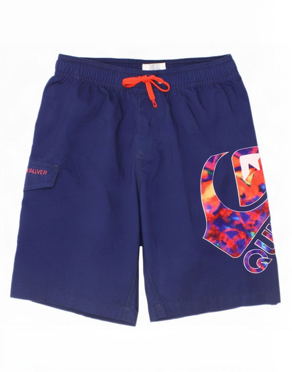 Pantaloni scurți de înot cu grafică Quiksilver pentru băieți 9-10 ani mici, bleumarin