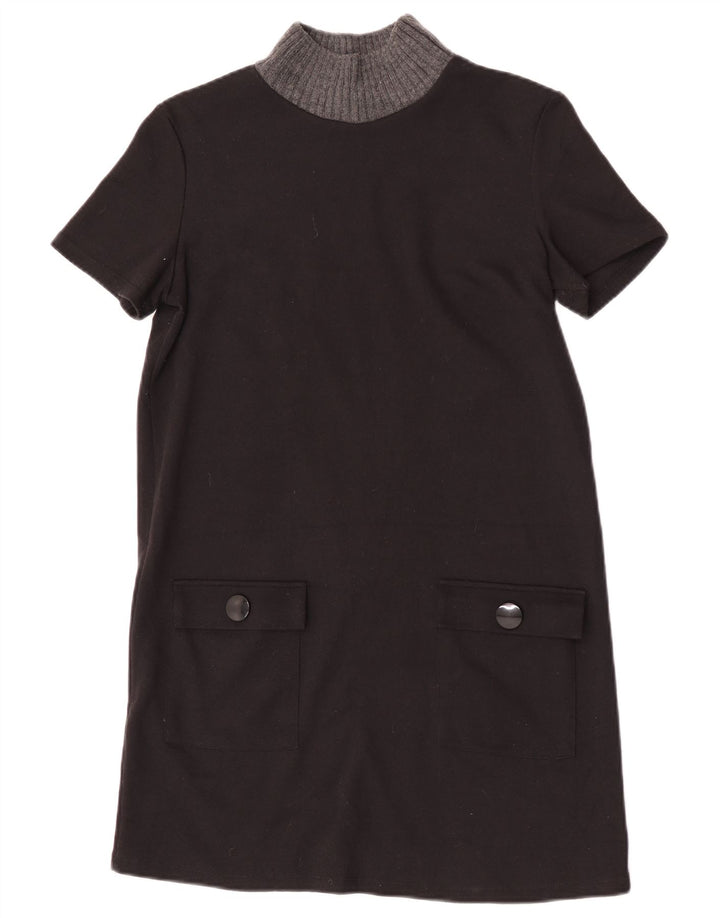 Rochie Schimbată Trafaluc pentru femei Zara UK 12 Medium Black Colorblock Poliester