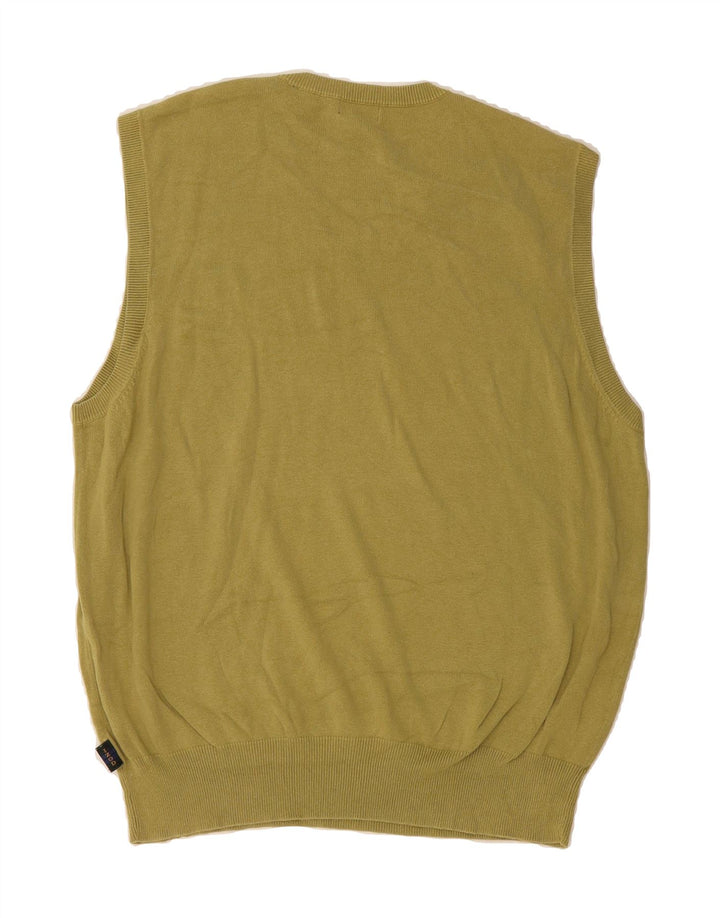 IZOD Mens Vest Tank Top Large Yellow Cotton Vintage Izod and Second-Hand Izod from Messina Hembry 
