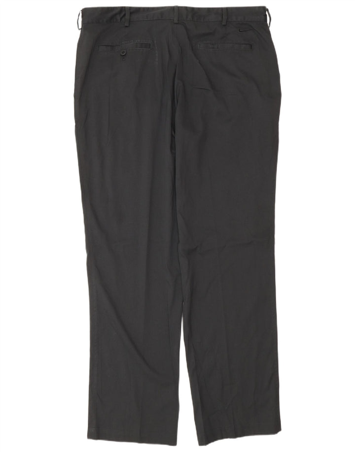 Pantaloni chino drepți pentru bărbați Nike W36 L32 poliester negru
