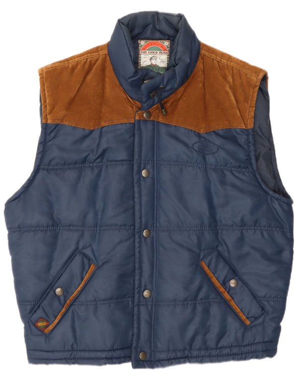 Gilet Căptușit pentru bărbați Vintage UK 38 Medium Bleumarin Poliester