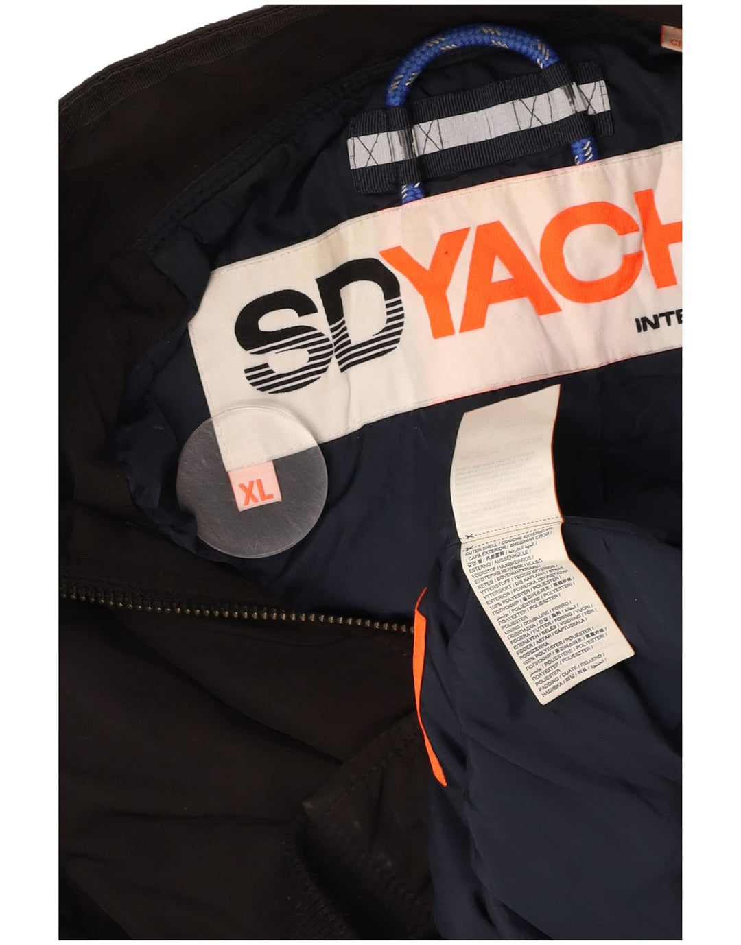 SUPERDRY Jachetă Bomber cu grafică pentru femei UK 18 XL Poliester negru