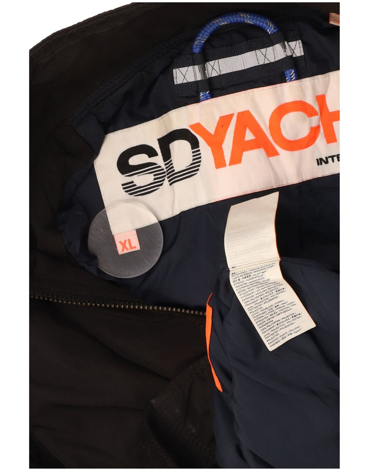 SUPERDRY Jachetă Bomber cu grafică pentru femei UK 18 XL Poliester negru